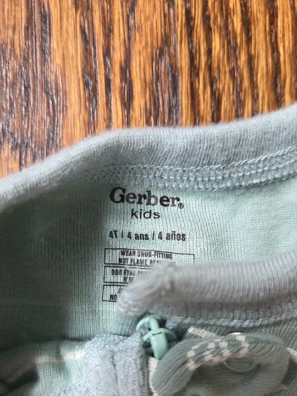 Gerber Pajama Bundle - Sage, Cream & Light Blue 4t